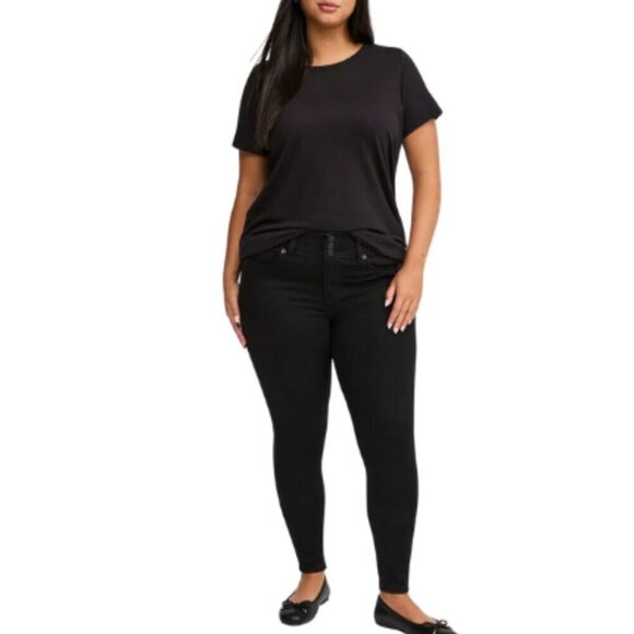 Torrid Womens 18S Jegging Skinny Super Soft High-Rise Jean Black Color - Picture 1 of 14